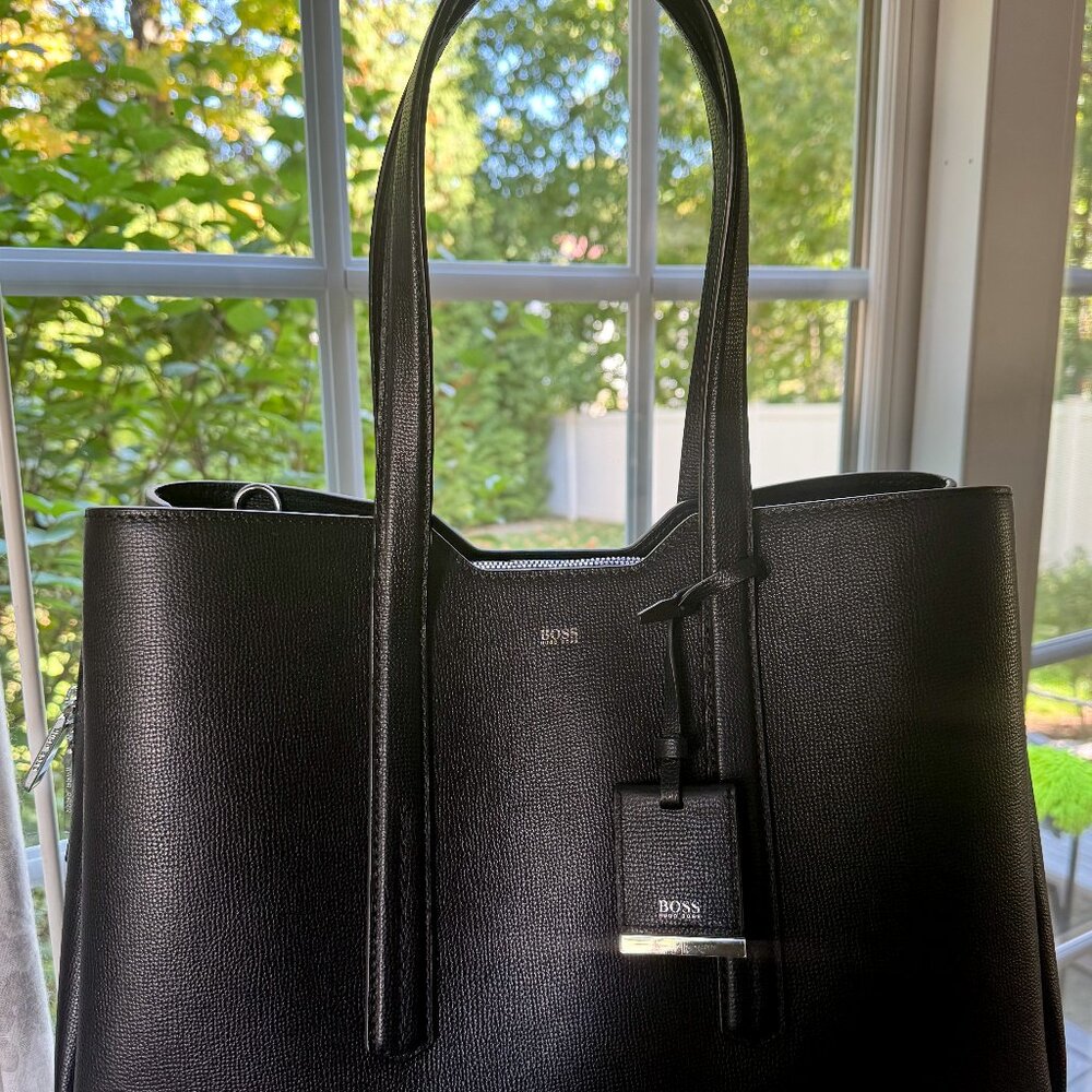 BOSS Hugo Boss Taylor Women's Black Business Leather Tote
